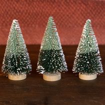 Itens Mini árvore de Natal artificial com neve, Ø5cm A10cm, 6 peças