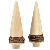 Itens Árvore de natal madeira decoração de mesa natural Natal Alt.18cm 2 unidades