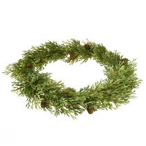 Itens Guirlanda artificial de pinheiro com pinhas, decoração de Natal, guirlanda para porta, Ø36cm, verde