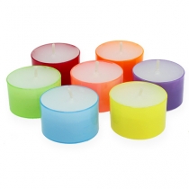 Velas de chá coloridas Ø38mm 40uds