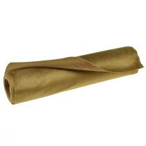 Itens Corredor de mesa de veludo com fita de mesa tecido decorativo marrom dourado 28 × 270cm para decoração de mesa