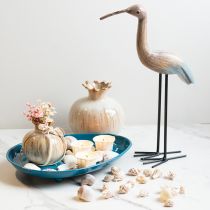 Itens Tigela de mesa em metal, elegante e funcional, para decoração de ambientes, 28 cm