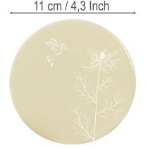 Itens Bases de Mesa Spring Bird Castanho Branco Ø11cm 6 pcs