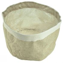 Itens Cesta de tecido de juta para plantador, utensílio natural Ø26cm H21cm 3 peças