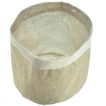 Itens Cesta de tecido de juta para plantador, utensílio natural Ø28cm H25cm 3 unidades