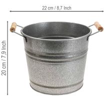 Itens Vaso/jardineira vintage decorativo em metal, Ø22cm, A20cm
