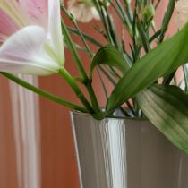 Itens Vaso “Fizzy” Ø16cm H27cm cinza platina 1 peça