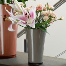 Itens Vaso “Fizzy” Ø16cm H27cm cinza platina 1 peça