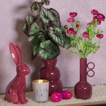 Itens Vaso moderno e artístico com gargalo longo e alças redondas para interiores elegantes, 24 cm