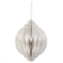 Itens Bola de favo de mel Bola de Natal papel branco FSC Ø15cm Alt.20cm