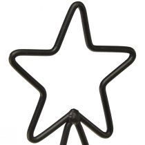 Itens Árvore de Natal de metal com estrela e bandeja - 25x18x66 cm - Decoração moderna de Natal