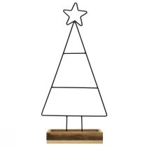 Itens Árvore de Natal de metal com estrela e bandeja - 25x18x66 cm - Decoração moderna de Natal