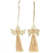 Itens Anjo de natal decoração de árvore de natal anjo ráfia 11cm 12 unidades
