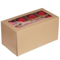 Itens Enfeites de Natal em vidro vermelho brilhante para árvore de Natal, Ø7,5 cm, 12 peças