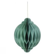 Itens Bola de Natal papel cebola turquesa FSC Ø15cm Alt.20cm