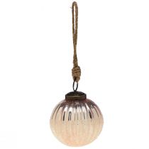 Itens Bolas de Natal de vidro vintage bolas de vidro rosa Ø7cm 6 unidades