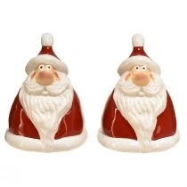 Itens Figura do Papai Noel em vermelho 13 cm - decoração de Natal ideal para um ambiente festivo - 2 peças