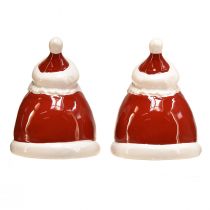 Itens Figura do Papai Noel em vermelho 13 cm - decoração de Natal ideal para um ambiente festivo - 2 peças
