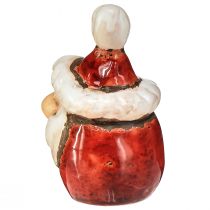 Itens Figura de Papai Noel em cerâmica, vermelha, 7cm – Decoração festiva de Natal – 6 peças