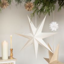 Itens Estrela de papel branca estrela de natal para iluminação 60cm 2 peças