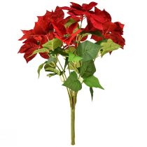 Itens Poinsétia Artificial Estrela de Natal Vermelho Verde L57cm