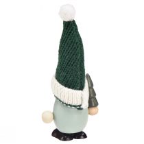 Itens Decoração de gnomo de natal gnomo madeira verde hortelã Alt.14cm 6 unidades