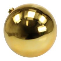 Itens Bola de Natal de plástico grande ouro Ø25cm