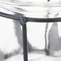 Itens Lanterna de metal com vidro, antracite, Ø23cm, A27cm
