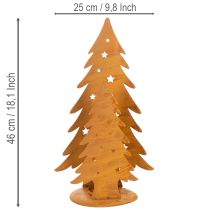 Itens Lanterna de Natal em metal com acabamento rústico, 46 cm de altura, 25,5 cm de largura.