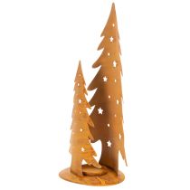 Itens Lanterna de Natal em metal com acabamento rústico, 46 cm de altura, 25,5 cm de largura.