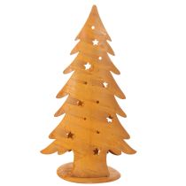 Itens Lanterna de Natal em metal com acabamento rústico, 46 cm de altura, 25,5 cm de largura.