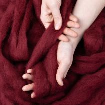 Itens Cordão de lã, lã decorativa, vermelho escuro, fita de lã de 10m para floricultura e artesanato.