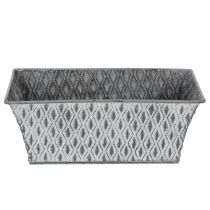 Itens Tigela de zinco com padrão de diamante, 22 cm × 12 cm
