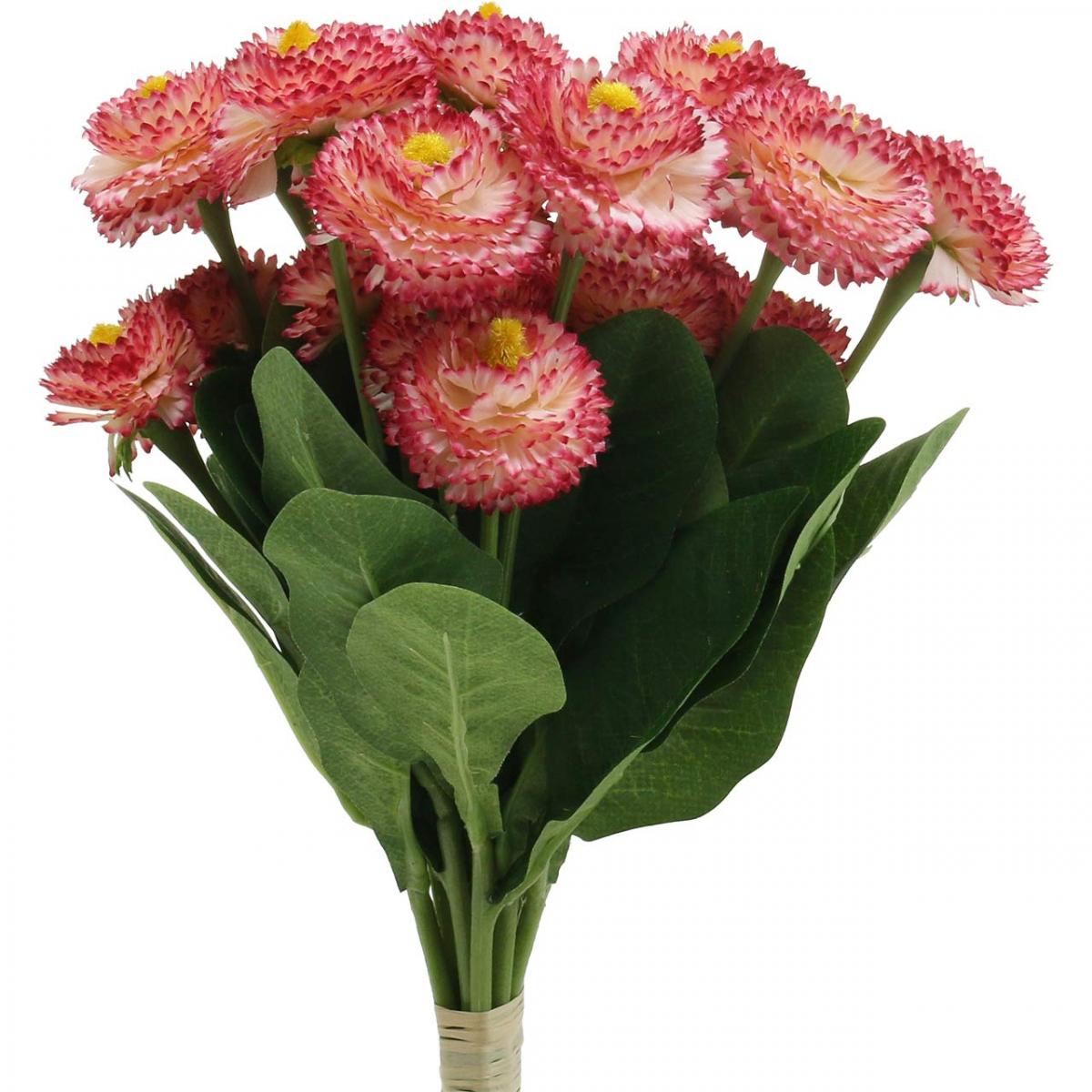 Floristik24.pt Flor artificial, bellis artificial em bando, margaridas  branco-rosa L32cm 10pcs - compre barato online