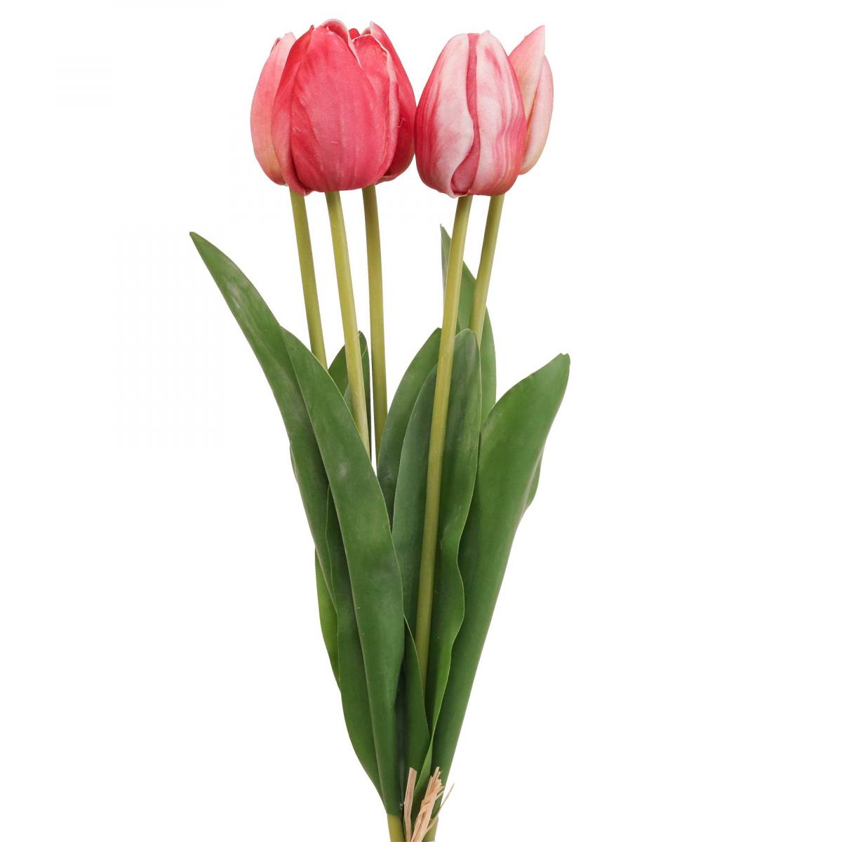 Floristik24.pt Tulipa artificial vermelha, flor de primavera 48 cm pacote  com 5 - compre barato online