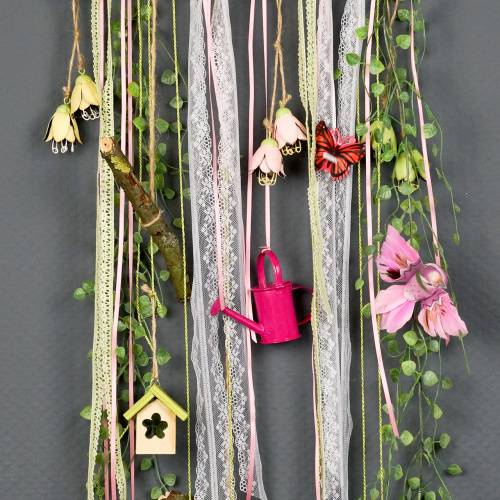 Itens Pássaros decorativos no clipe rosa / roxo 9 cm 8 unidades