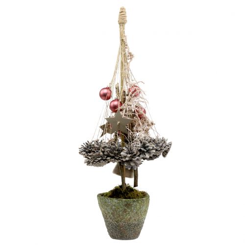 Floristik24 Pote musgo cinza Ø16cm Alt.13,5cm 1p