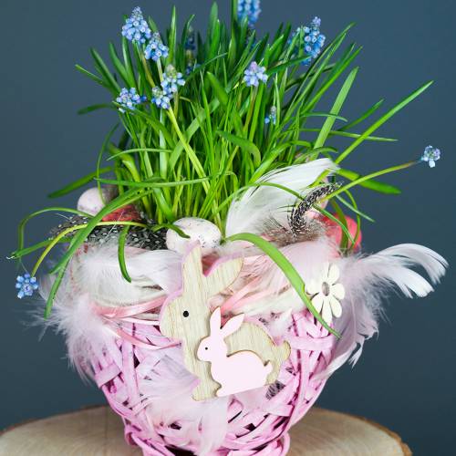 Floristik24 Cesto de batatas fritas redondo branco Ø15cm