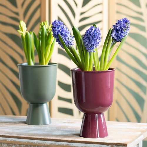 Itens Vaso de flores em formato de taça, estilo moderno, decorativo para qualquer casa ou escritório, 23 cm