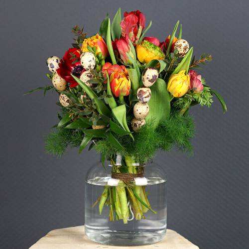 Floristik24 Vaso de vidro Ø14cm Alt.16,5cm