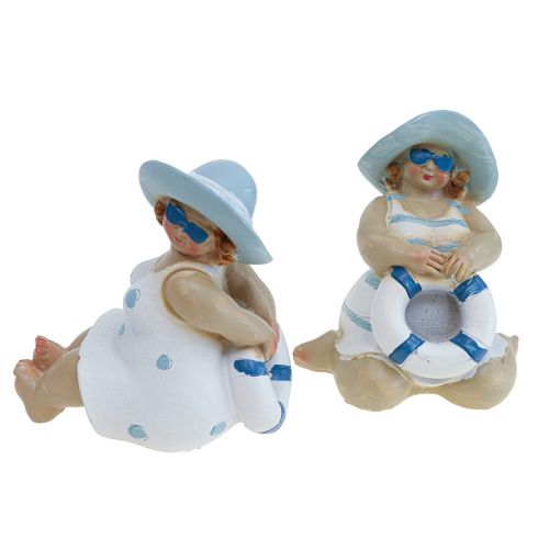 Floristik24 Maritime Deco Ladies Deco Figures Baddeko H10/9,5cm Conjunto de 2