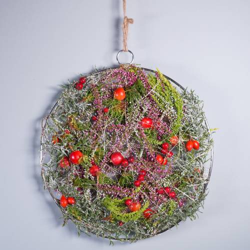 Floristik24 Anel decorativo prata Ø30cm 4pcs