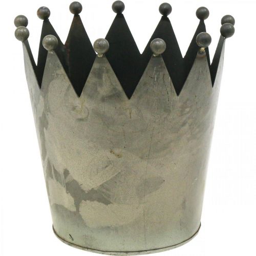 Itens Coroa Deco decoração em metal cinza Ø17,5cm A17,5cm