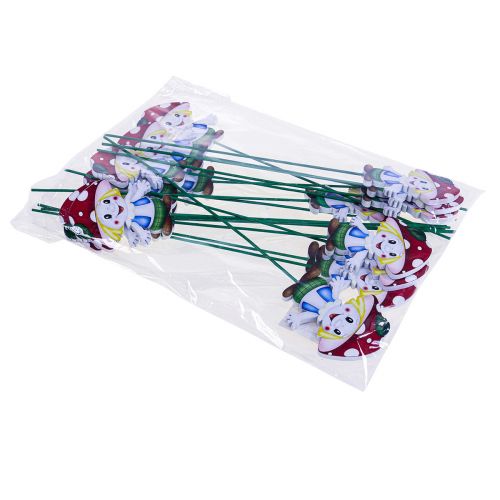 Floristik24 Plugue flor cogumelo de madeira decorativo cogumelo infantil 5,5cm 18 un