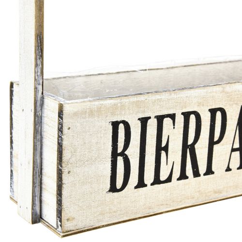 Itens Caixa para plantas com alça caixa vintage “Beer Break” 30×9×10cm