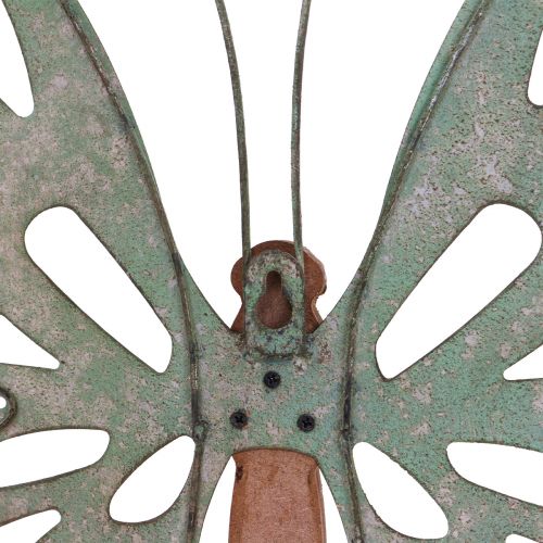 Floristik24 Arte de parede borboleta deco metal madeira vintage 46 × 43 cm