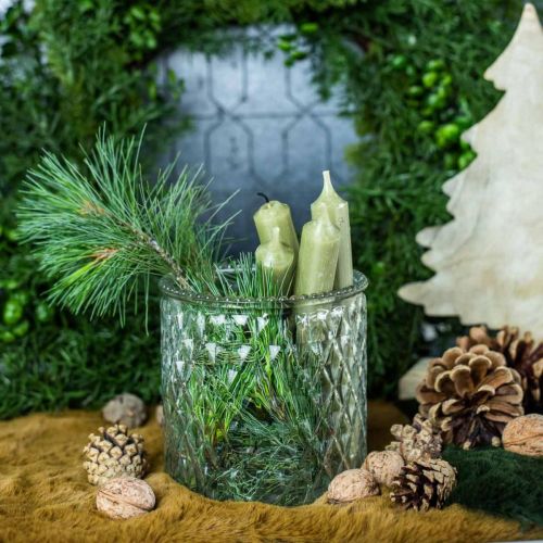 Floristik24 Lanterna decorativa de vidro Ø12cm Alt.12,5cm