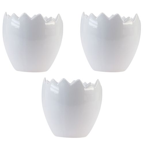 Floristik24 Vaso de flores em cerâmica plantador de clara de ovo Ø11,5cm Alt.11,5cm 3 unid.