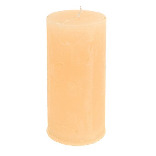 Velas coloridas sólidas pilares de damasco 50×100mm 4 unidades