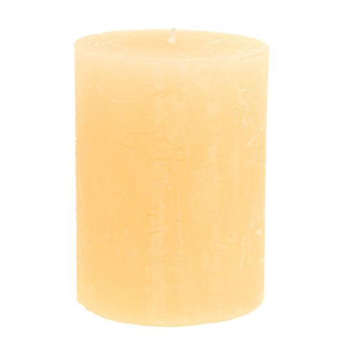 Floristik24 Velas Apricot Light Velas de pilar sólidas 60×80mm 4 unidades